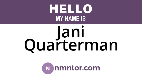 Jani Quarterman