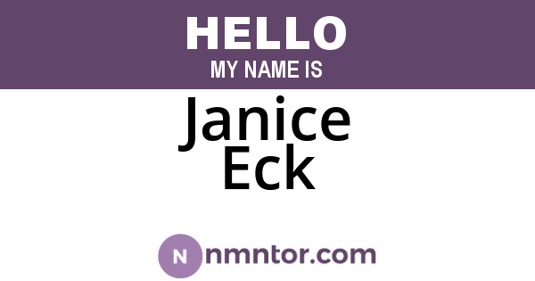 Janice Eck