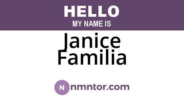 Janice Familia