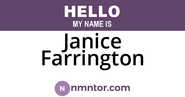 Janice Farrington