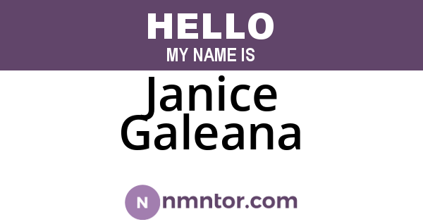 Janice Galeana