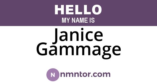 Janice Gammage