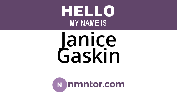 Janice Gaskin