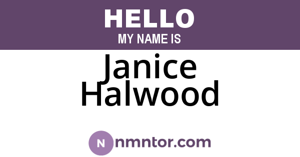 Janice Halwood
