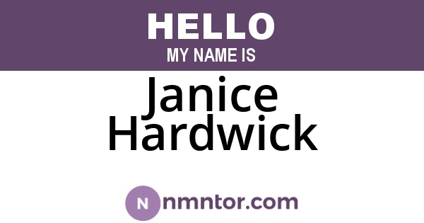 Janice Hardwick