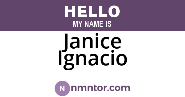 Janice Ignacio