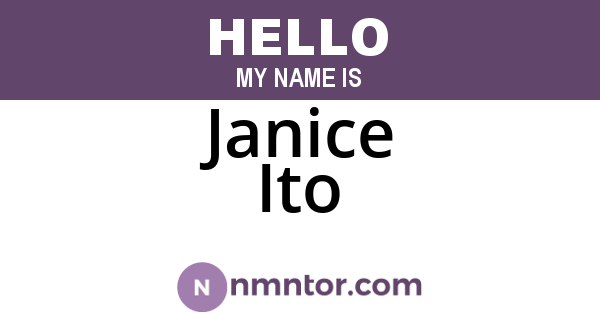 Janice Ito