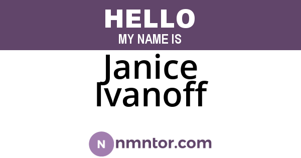 Janice Ivanoff