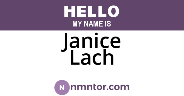 Janice Lach