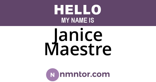 Janice Maestre