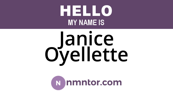 Janice Oyellette