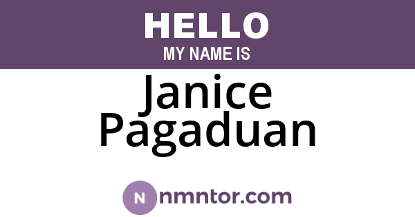 Janice Pagaduan