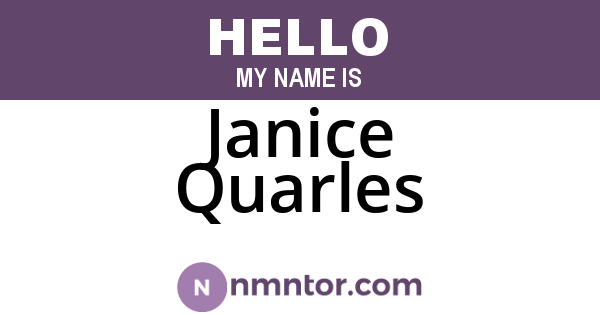 Janice Quarles
