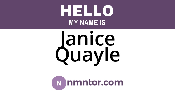 Janice Quayle