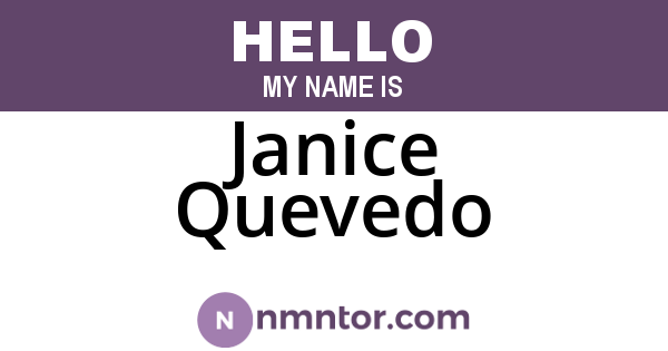 Janice Quevedo
