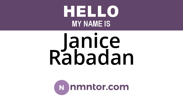 Janice Rabadan