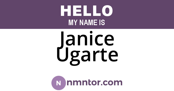 Janice Ugarte