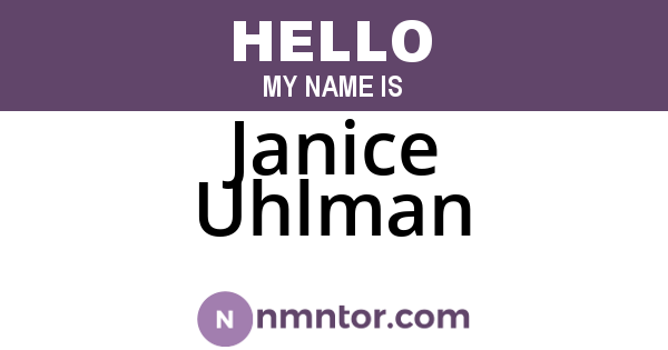 Janice Uhlman