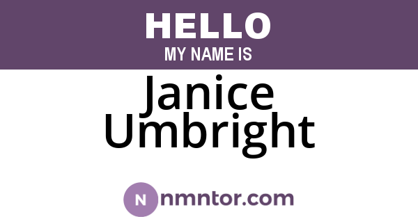 Janice Umbright