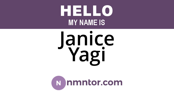 Janice Yagi