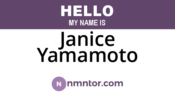 Janice Yamamoto