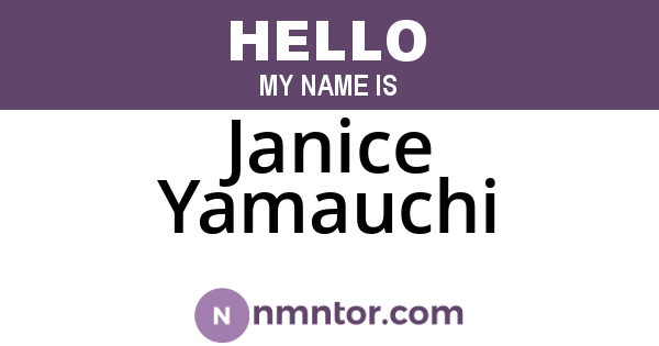 Janice Yamauchi