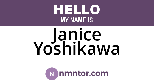 Janice Yoshikawa