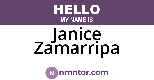 Janice Zamarripa