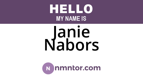 Janie Nabors