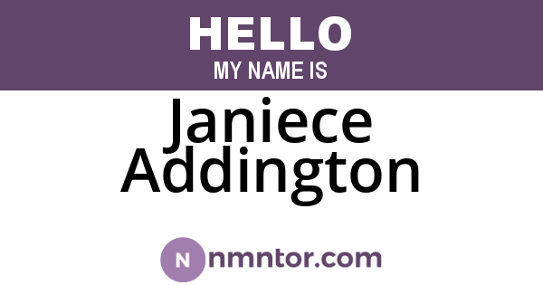 Janiece Addington