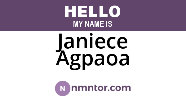 Janiece Agpaoa