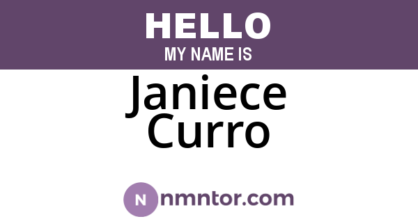 Janiece Curro