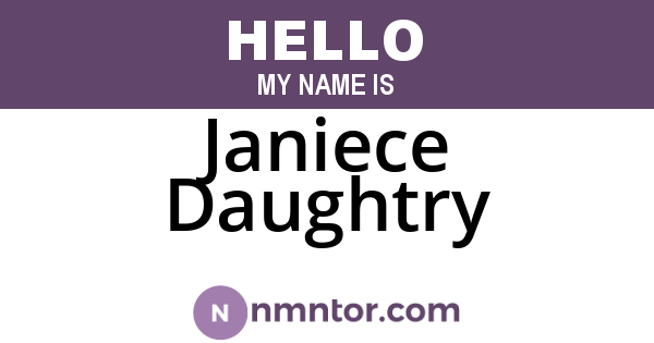 Janiece Daughtry