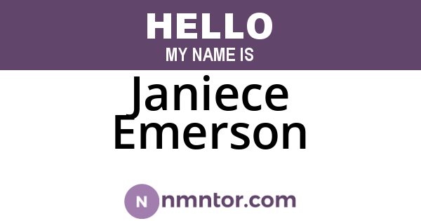 Janiece Emerson