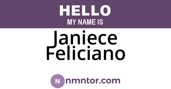 Janiece Feliciano