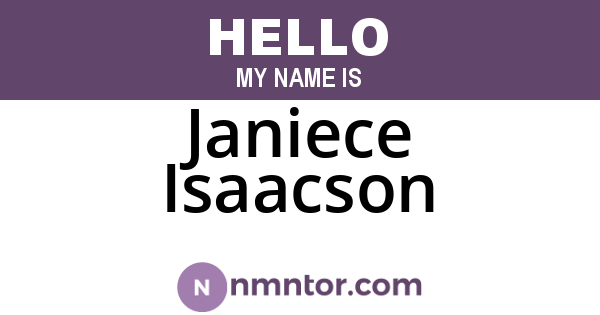 Janiece Isaacson