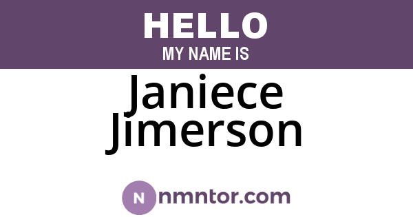 Janiece Jimerson
