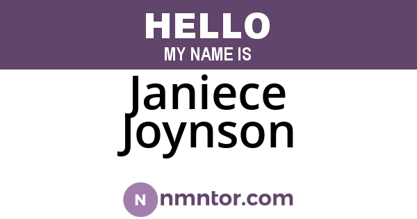 Janiece Joynson