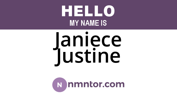 Janiece Justine