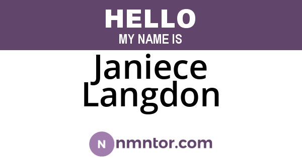 Janiece Langdon