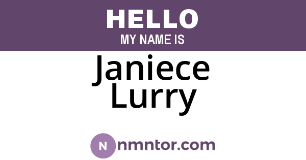 Janiece Lurry