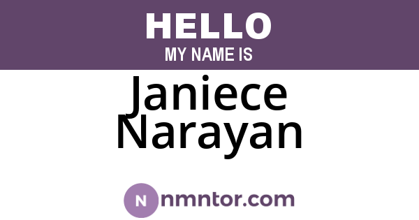Janiece Narayan