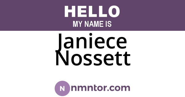 Janiece Nossett