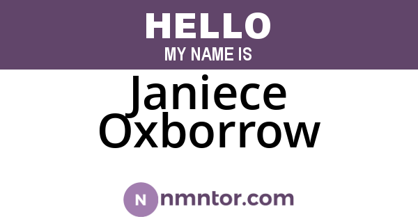 Janiece Oxborrow