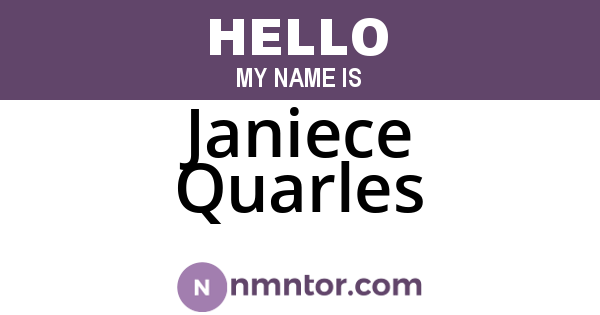 Janiece Quarles