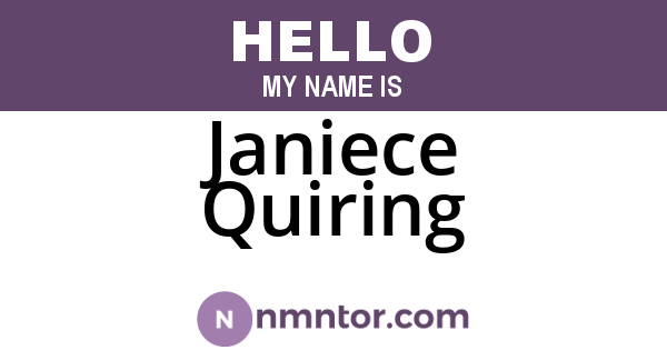 Janiece Quiring