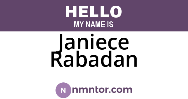 Janiece Rabadan