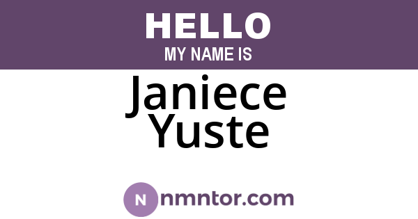 Janiece Yuste