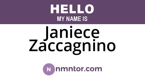 Janiece Zaccagnino