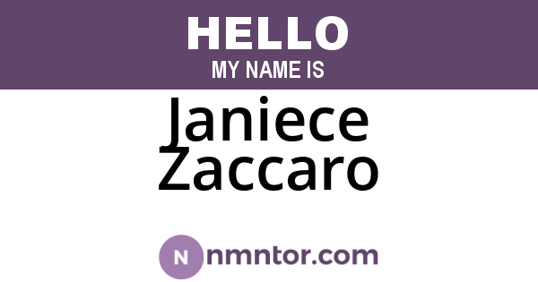 Janiece Zaccaro